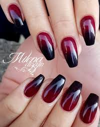 Schwarze Rote Nagel Nagel Nagel Rote Schwarze Red Nails Red Ombre Nails Black Ombre Nails