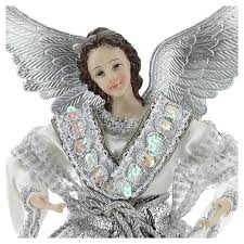 Elle mesure 27 cm de long et. Ange Annonciation Cimier Pour Sapin Avec Vestes Argentees Vente En Ligne Sur Holyart