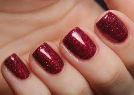 21 Reasons You Should Get A Gel Manicure Red Nails Glitter Sparkly Nails Red Acrylic Nails