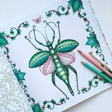 Jungle Nymph From Magical Jungle Johannabasford Johannabasfordmagicaljungle Johanna Coloring Book Art Johanna Basford Coloring Book Johanna Basford Coloring
