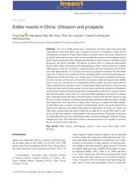 Presently, fu ming zhao is managing director & director at nanjing red sun co., ltd. Pdf Edible Insects In China Utilization And Prospects