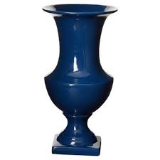 House Of Hampton Mong Blue Ceramic Urn Table Vase Wayfair In 2020 Ceramic Urn Vase Table Vases