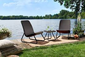 All Weather Outdoor Patio Garden Conversation Brown Chair Table Set 3 Pc Backyard Furniture Resin Wicker Patio Furniture Resin Patio Furniture