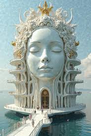 Building appears almost invisible due to reflective design