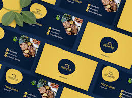 Rounded modern business card template Food Business Card Template Uplabs