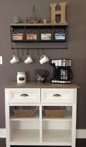Love My Latest Pinterest Project Coffee Station I Need A House With Space For This Coffee Bar Home Coffee Bars In Kitchen Home Coffee Bar