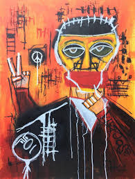 Machiavelli Censored Art Orange Art Basquiat Art