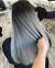 Ash Grey Balayage Straight Hair