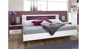 Für unruhige schläfer ist diese größe ebenso geeignet, da man. Bettanlage Burano In Weiss Und Brombeer Bett 180x200 2 Nakos