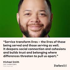 Since 2021, Michael Smith has been the CEO of AmeriCorps, the federal  agency responsible for national service and volunteerism. He oversees $800  million in financial and human resources grants each year.  https://trib.al/64xxfCa #
