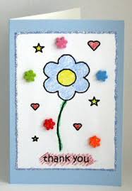 Choose a thank you card template from our library. Childrens Flower Thank You Card Craft Blog Monster Craft Card Making