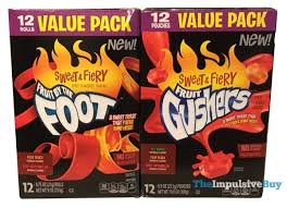 Following the eating of a gusher, one will realize life's true potential within the gusher's gooey euphoria. Review Sweet Fiery Fruit By The Foot And Fruit Gushers The Impulsive Buy