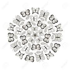 Seleccione las imágenes que le gusten e imprima gratis en excelente calidad Mano Dibujar Mariposas Y Hojas De Fondo Del Circulo En Blanco Y Negro Dibujo Para Colorear Ilustraciones Vectoriales Clip Art Vectorizado Libre De Derechos Image 60218371