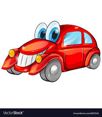 Happy Car Cartoon Vector Image On Vectorstock Car Cartoon Cars De Disney Classic Cars Birthday Party