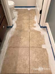Tan floor tiles what paint color. How To Paint Stencil Tile Remington Avenue