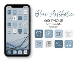 Ios14 App Icons Blue White Theme 460 Ios14 Icons 115 Etsy App Icon Iphone Apps Iphone App Layout