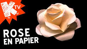 Comment faire une rose en papier ? Rose En Papier Facile Youtube