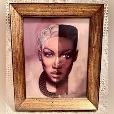 Timeless” by Laurie Cooper Signed 8x10 Print African American Art Framed