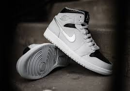 Black And Gray Air Jordan 1 Mid Air Jordan 1 Mid Wolf Grey 554724 032 Sneakernews Com Air Jordans Jordan 1 Nike Air Jordans