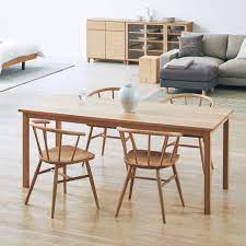 oak wood round legs armchair 無印良品 muji white dining table muji furniture dinning table