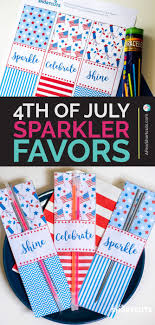 Choose sparklers to celebrate the 4th! 4th Of July Sparkler Party Favors Printable A Few Shortcuts