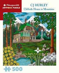 Relativity 1000 piece jigsaw puzzle m.c. Pomegranate Cj Hurley Cliffside House In Mountains 500 Piece Jigsaw Puzzle Whsmith