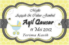 Jemputan ke majlis aqiqah dan berendoi. Contoh Surat Jemputan Cukur Jambul Contoh Surat