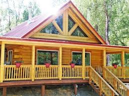 Oakley square log home, dovetailed. Gorgeous Log Cabin With Huge Wraparound Porch Sutton Alpine