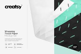 Download Wrapping Tissue Paper Mockup Set Paper Mockup Gift Wrapping Paper Paper Template