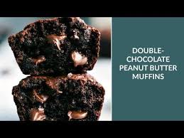 Flourless Double Chocolate And Peanut Butter Muffins Made With Healthier Ingredie Peanut Butter Muffins Chocolate Peanut Butter Muffins Chocolate Peanut Butter