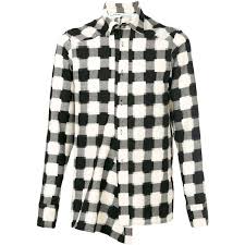 Black And White Checkered Shirt Mens Off White Checked Flannel Shirt 545 Liked On Polyvore Featuring Men S Fashion Men S Clothing Checked Flannel Shirt Mens Checkered Shirt Mens Shirt Dress