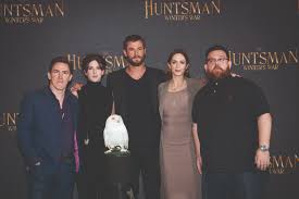 Chris hemsworth., charlize theron., emily blunt. Watch The Huntsman Winter S War Press Conference