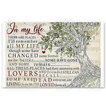 In my life beatles lyrics. The Beatles In My Life Lyric Tree Of Heart Poster