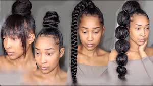 Four Hairstyles With 2 Braiding Hair Youtube In 2020 Braided Hairstyles Kanekalon Hairstyles Natural Hair Bride