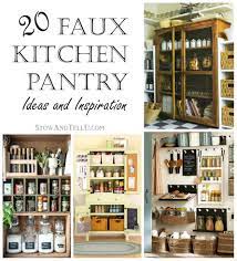 Three different doors add interest on the cupboard's. 20 Faux Kitchen Pantry Ideas