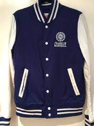 Mens Franklin And Marshall Jacket F M Varsity Baseball Coat Blue Small Coats Jackets Men S Clothing Jackets Mens Outfits Mens Jackets