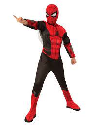 Spider Man Far From Home Spider Man Deluxe Red Black Suit Child Costume Sponsored Spiderman Costume Spiderman Red And Black Spider