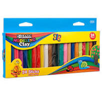 BAZIC 12 Color 180 g Triangular Modeling Clay Sticks - CRAFTLITS