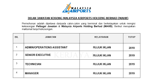 Malaysia airports holdings berhad career. Jawatan Kosong Terkini Malaysia Airports Holdings Berhad Mahb Pelbagai Kekosongan Jawatan Kerja Kosong Kerajaan Swasta