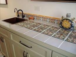 spanish tiles make a unique counter