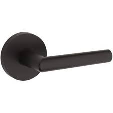 Kwikset 154milrdt 514 Iron Black Milan Passage Door Lever Set With Round Rosette Door Handles Interior Door Handles Door Handles Modern