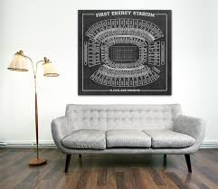 Print Of Vintage Firstenergy Stadium Seating Chart Seating Chart On Photo Paper Matte Paper Or Canvas