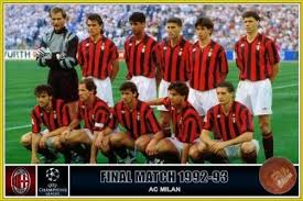 Football History In Photos Of Teams Uefa Champions League 1992 93 Ac Milan Champion Milan