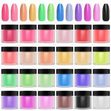12 plain colored acrylic nail powder in pots. Amazon Com Acrylic Powder Lfei 24 Colors Acrylic Powder Set For Nail Art 3d Diy Tips Decoration Beauty