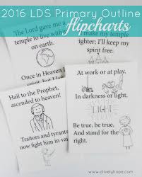 A Lively Hope 2016 Lds Primary Outline Flipcharts To Color
