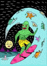 Glad The Creature From The Black Lagoon Had A Happy Ending Made For Www Creaturemag Com Art Illustration Hippie Art
