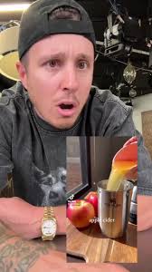 My guy @Corey B back at it with a fall favorite! #FallDrinks #AppleCider  #Tequila