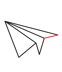 How To Draw A Paper Airplane Paper Airplane Drawing Paper Airplane Steps Airplane Drawing