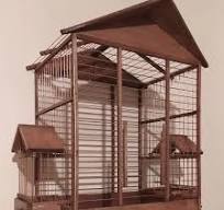 Elegant TwoTiered Victorian Birdcage, Ornate Wooden Cage with Arched  Details, Antique-Style Pet Bird House at Wholesale Prices