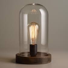 Edison Glass Cloche Table Lamp Unique Lamps Edison Bulb Table Lamp Table Top Lamps